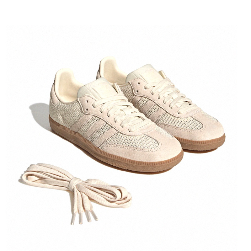 ADIDAS Samba OG 森巴 米黃色 編織 女鞋 KK3528 [現貨商品]