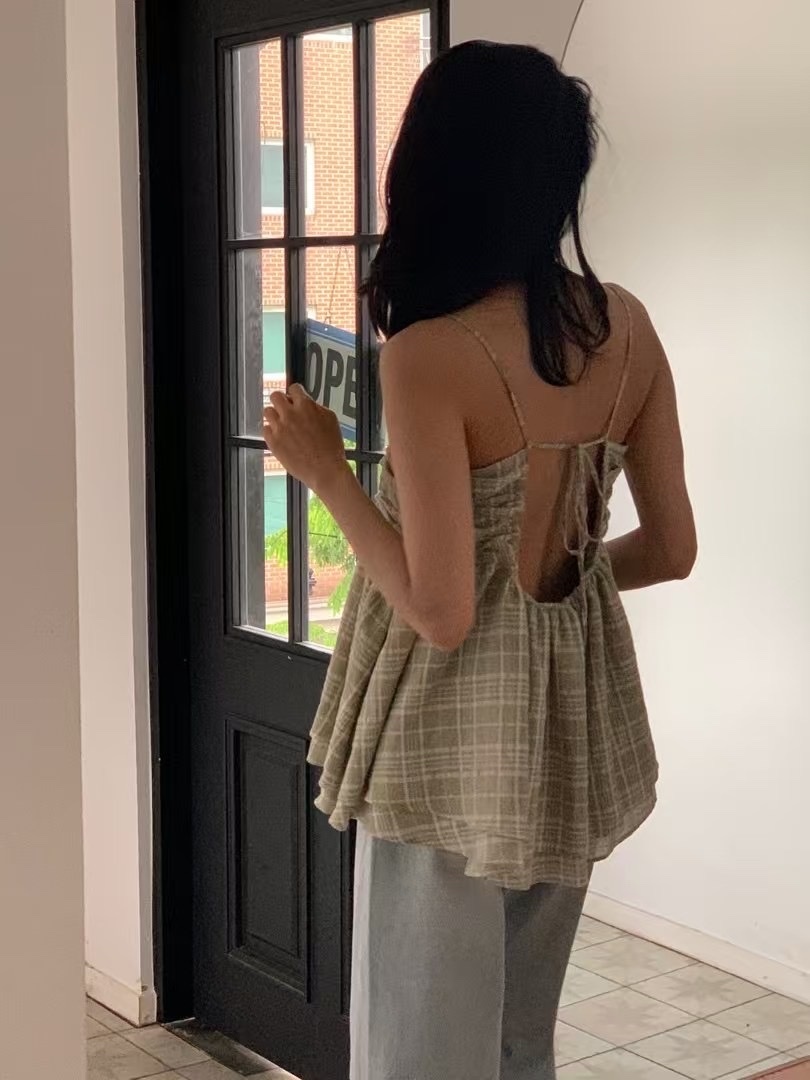 渡假必備🏖️ 平口露背吊帶背心