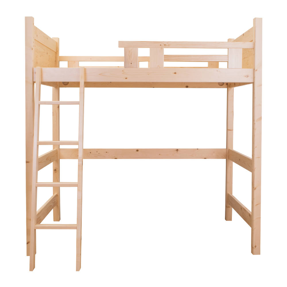 松木實木高架床/高層床架-加高款(高206cm)