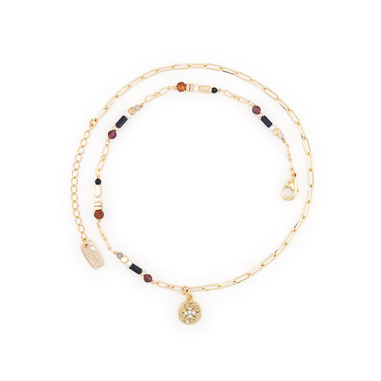 最孤獨的浪漫 – 石榴石 – 兩戴式手鍊