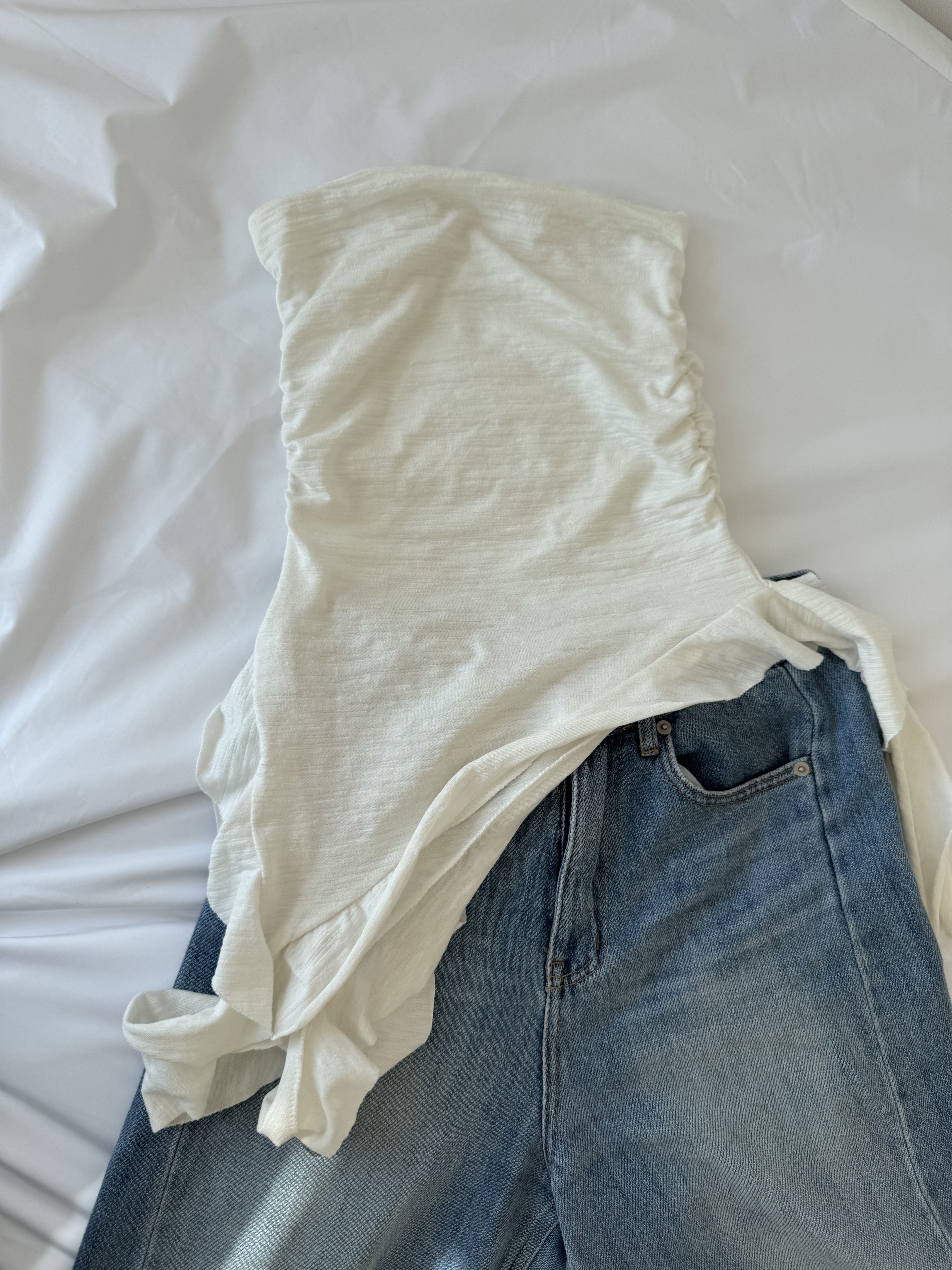 平口不規則上衣 ｜ Y2K style