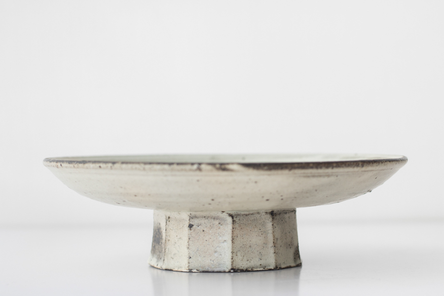 +g 山田隆太郎-粉引高台皿 大