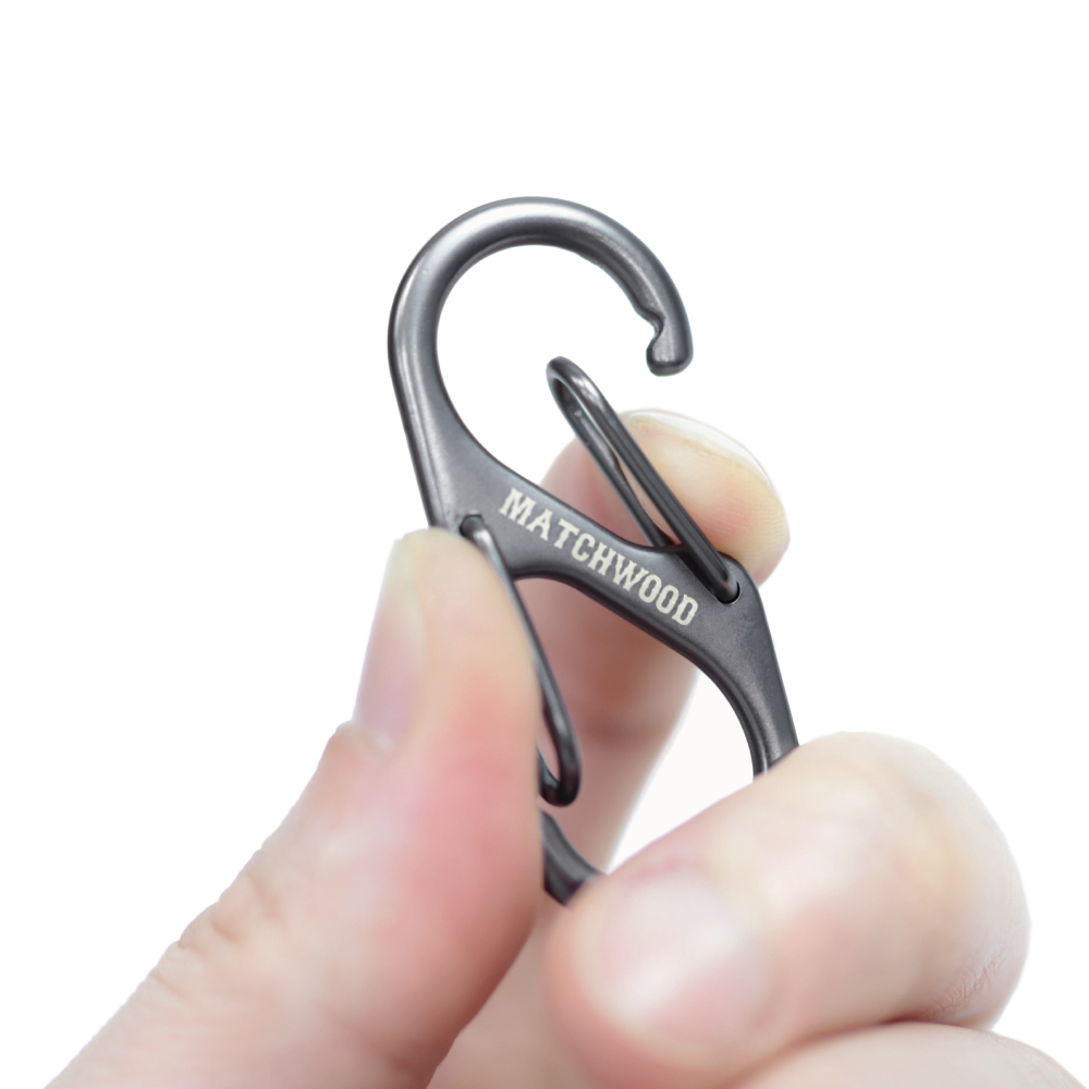 S-Hook ダブルアクション登山フック キーホルダー