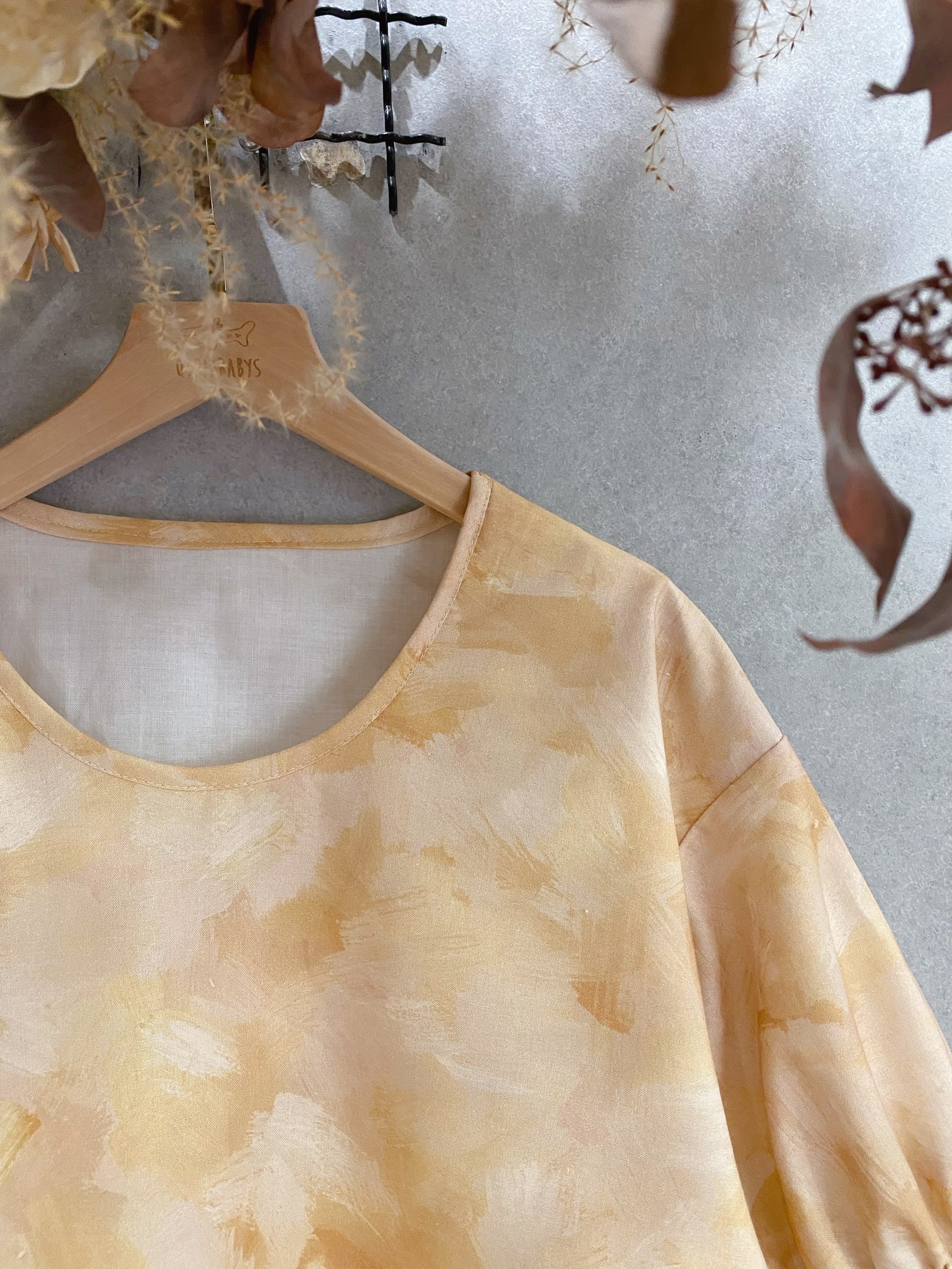 橘刷色 媽咪小清新上衣(短版)