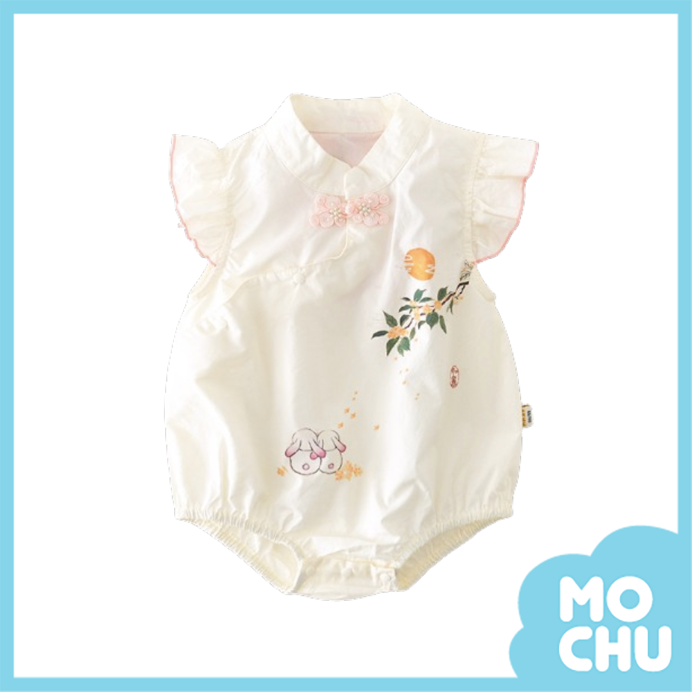 杏兔望月飛袖包屁衣