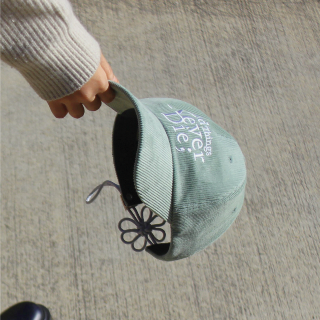 ONGO CORDUROY FLOWER KNOT CAP/韓国 組紐 キャップ ONGO FLOWER KNOT CAP/韓国 組紐 キャップ (ONGO/キャップ