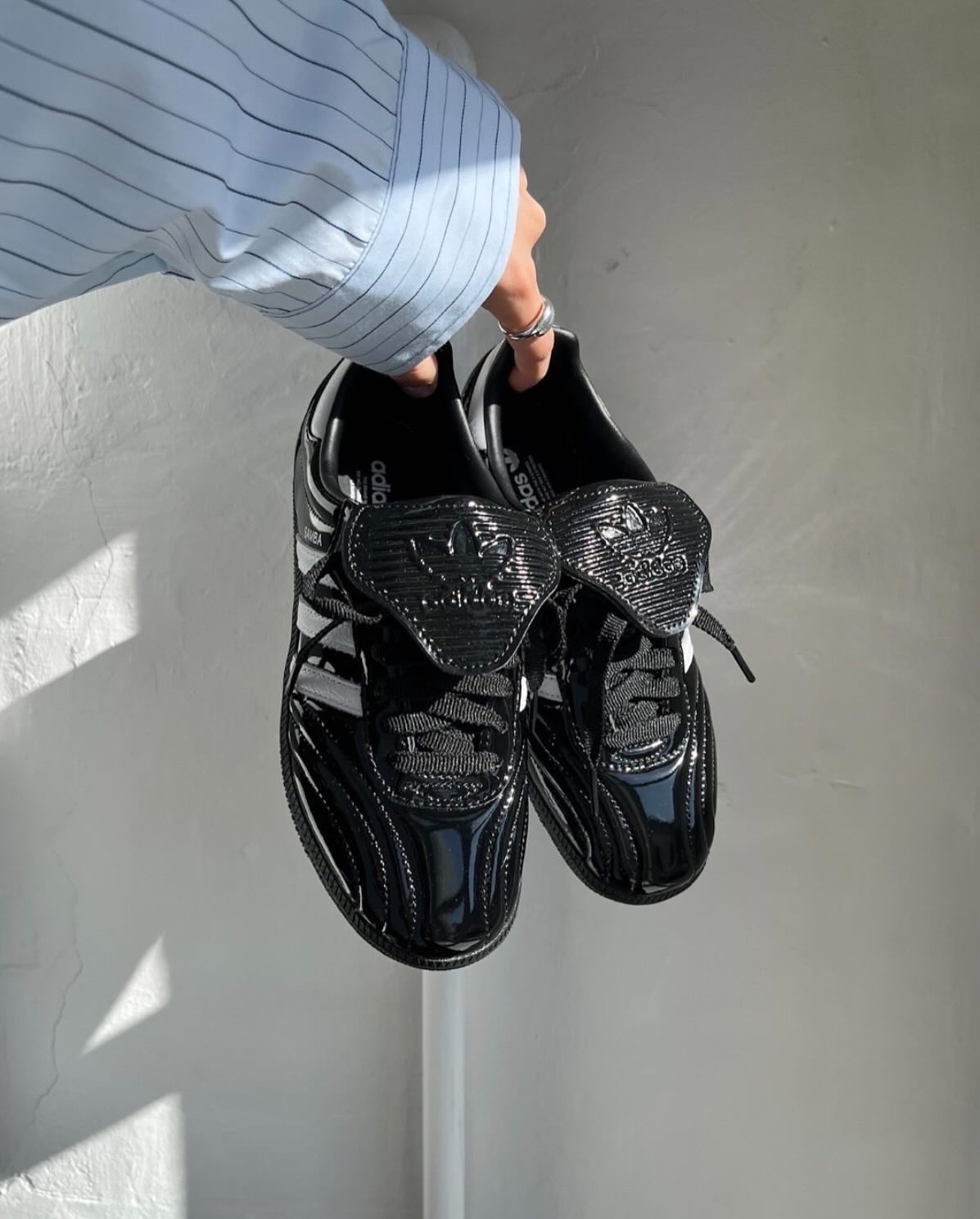 Adidas Originals Samba LT 黑色 漆皮 翻鞋舌 長鞋舌 復古鞋 JI2707