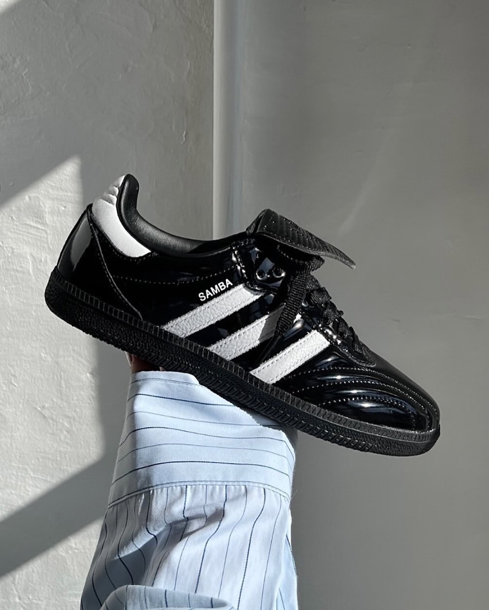 Adidas Originals Samba LT 黑色 漆皮 翻鞋舌 長鞋舌 復古鞋 JI2707