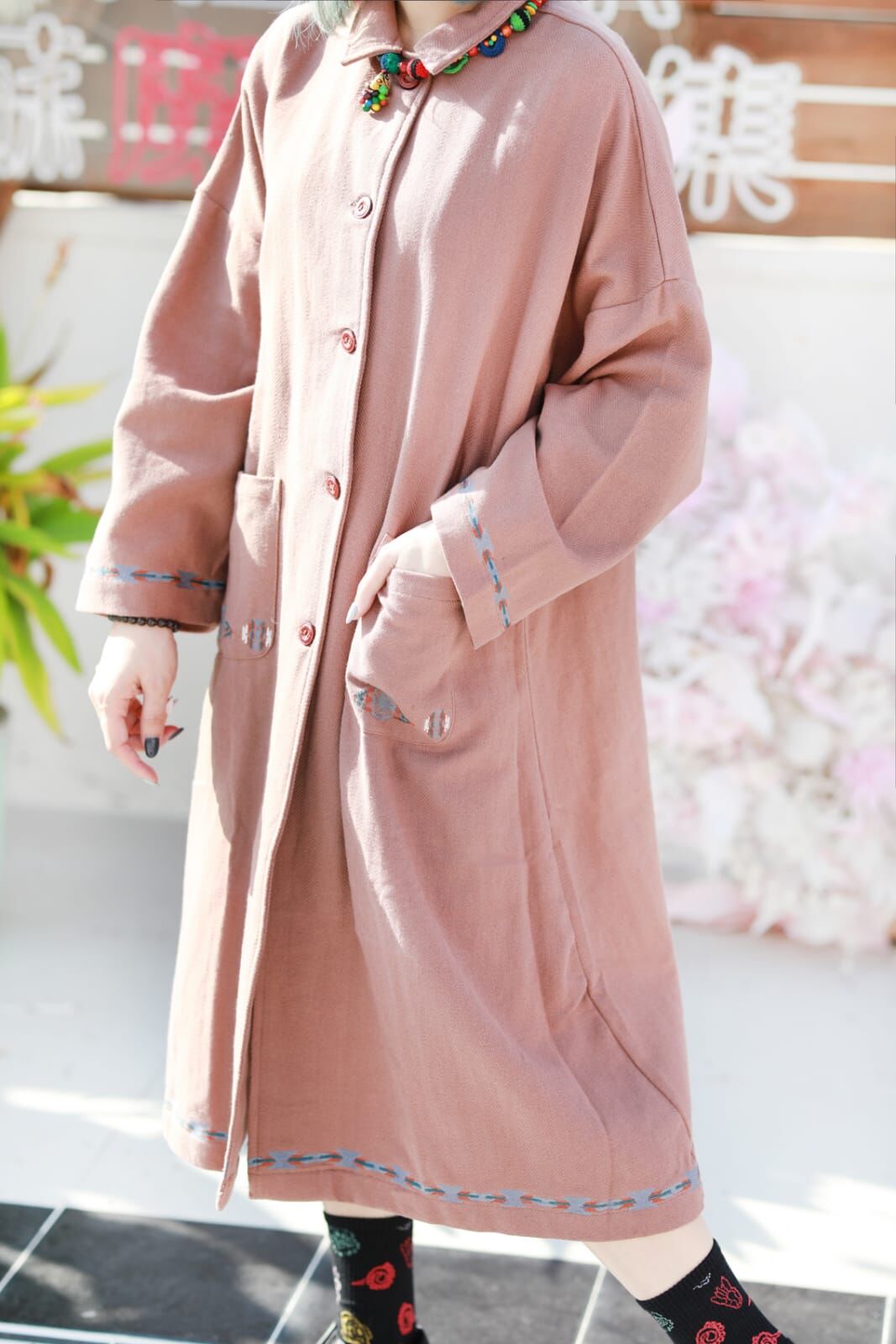 YUL 外套 - IDS-1906 (白色 / 啡色 / 綠色)