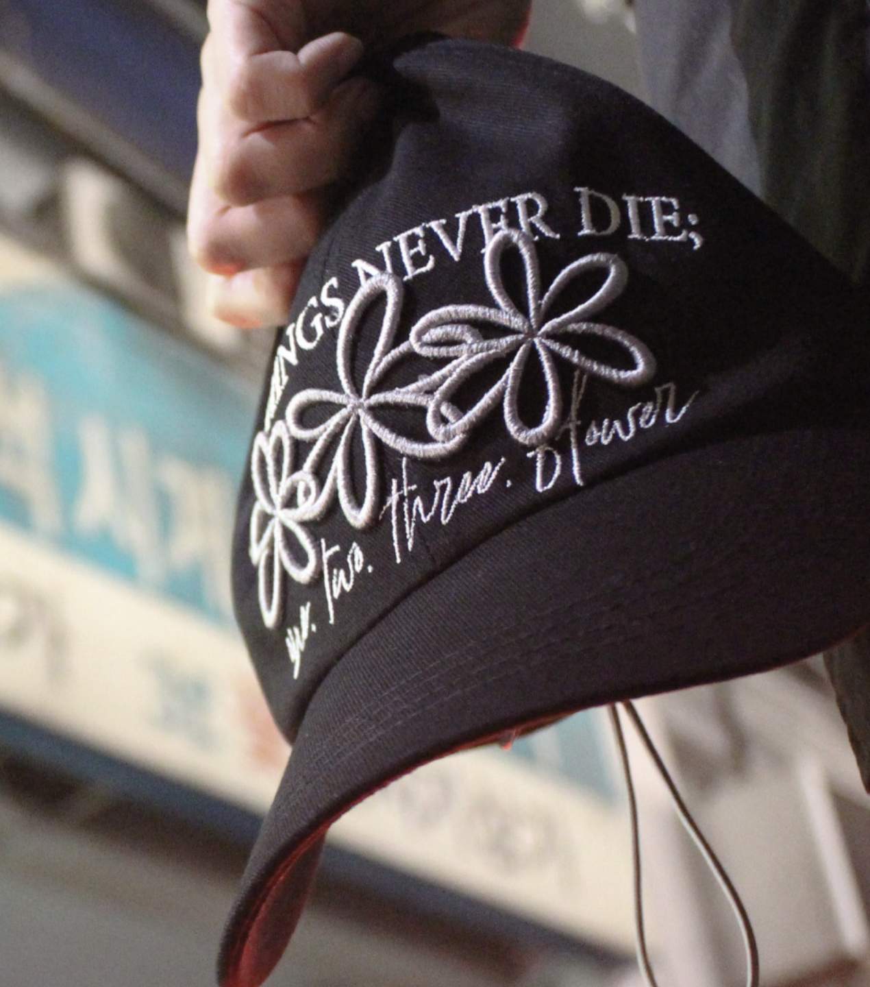 キャップ [ONGO] ONE TWO THREE FLOWER KNOT CAP : Black ONGO [FLOWER] KNOT CAP | WY Store