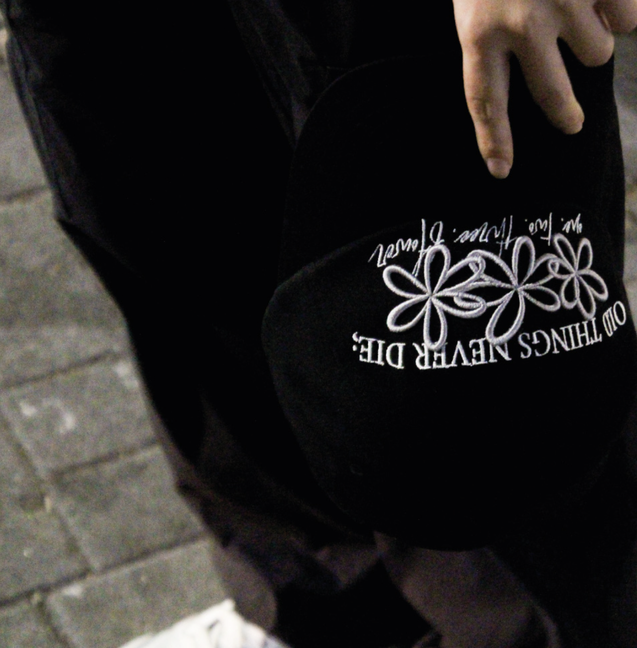 ONGO FLOWER KNOT CAP/24SS 韓国 組紐 キャップ ONGO CORDUROY FLOWER KNOT CAP