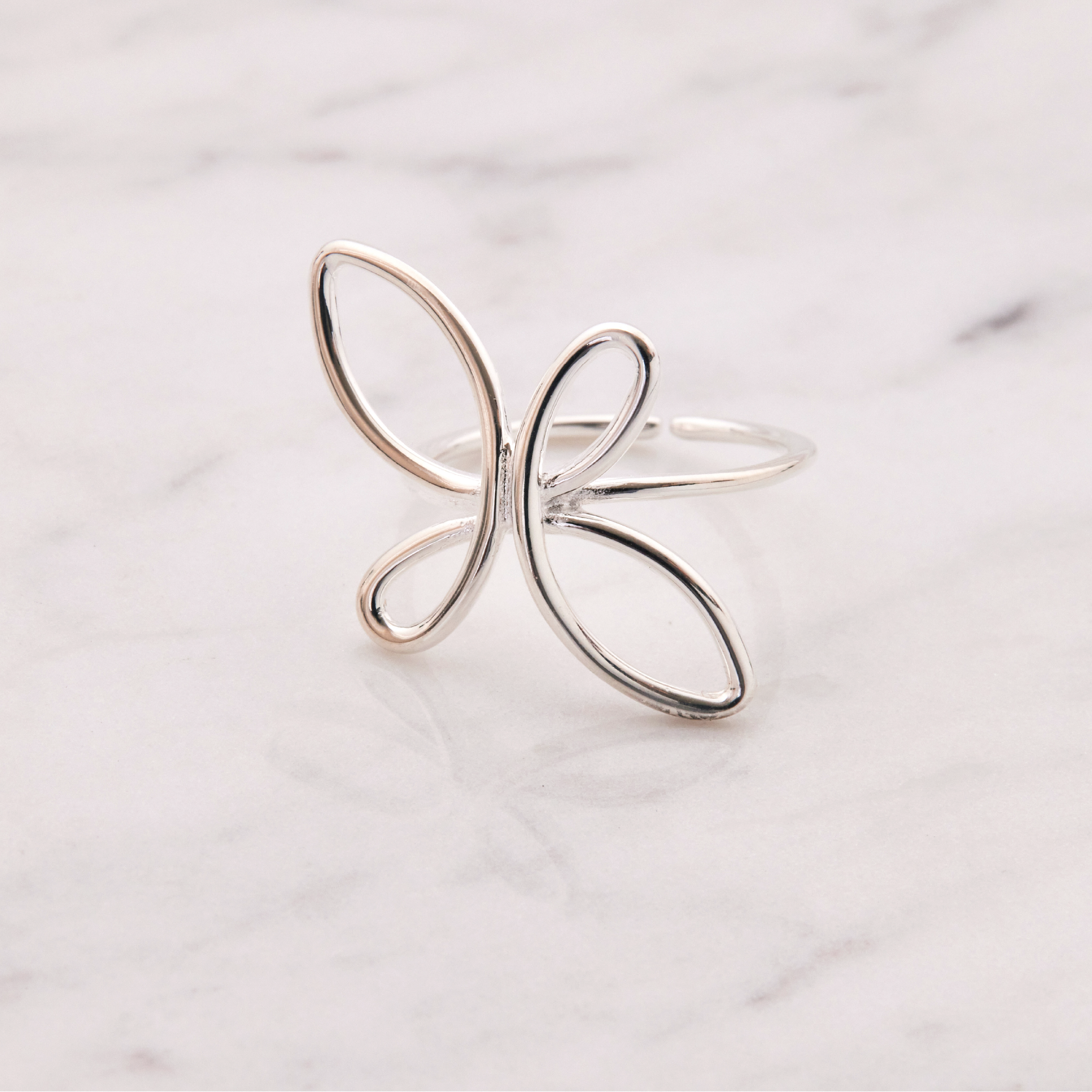 R1045 | 純銀花朵戒指