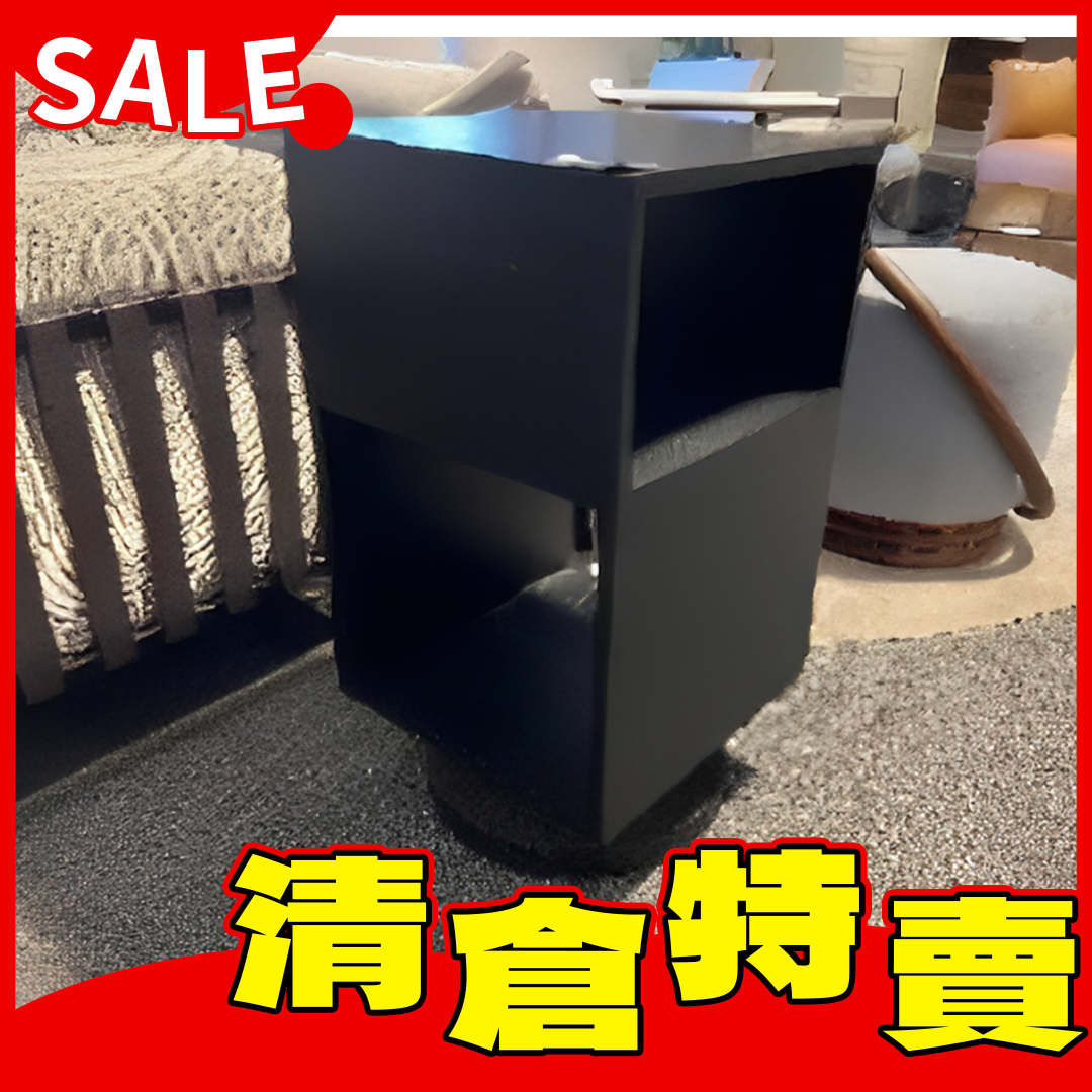 旋轉邊几-鐵刀色