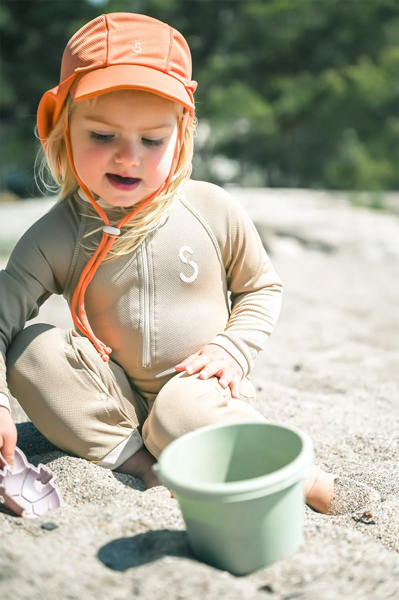 STUCKIES 長袖連身泳衣(UPF 50+)-大象灰