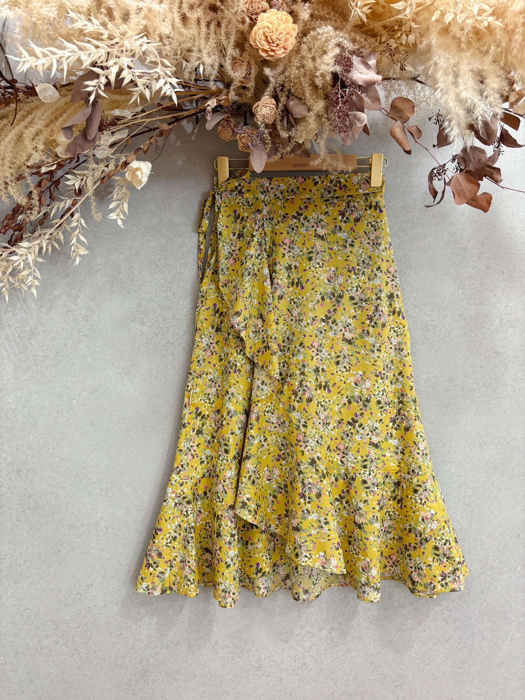 黃水彩花 媽咪夢幻一片裙