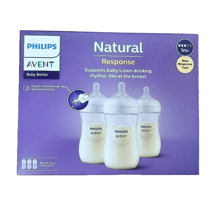 Avent Natural Response  奶樽3個裝 9OZ 特級柔軟 歐洲制