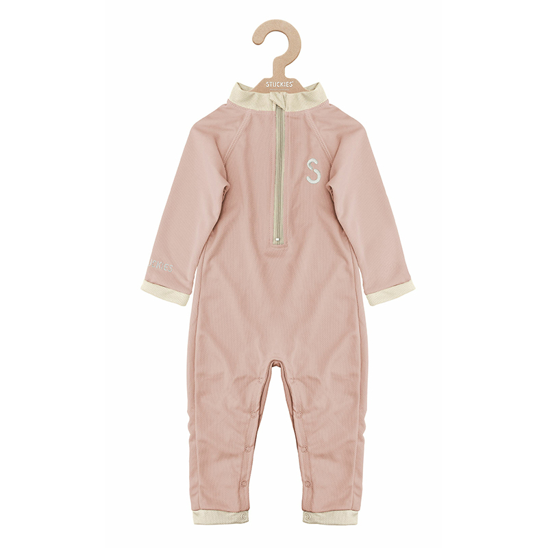 STUCKIES 長袖連身泳衣(UPF 50+)-蜜桃粉