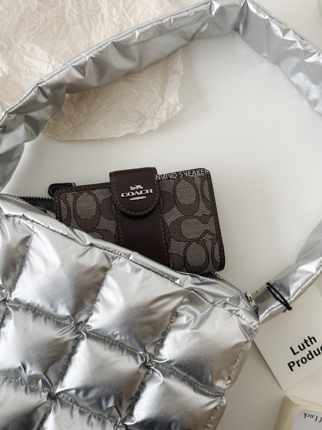 COACH 馬車LOGO老花短夾 兩色