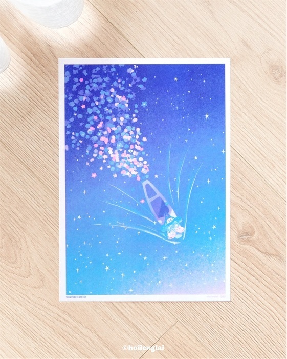 Hoi ホーイ｜RISO海報｜小花獸｜Wanderer