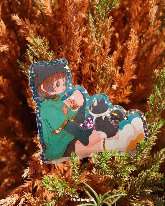 Hoi ホーイ｜雷射防水貼紙｜貓女子