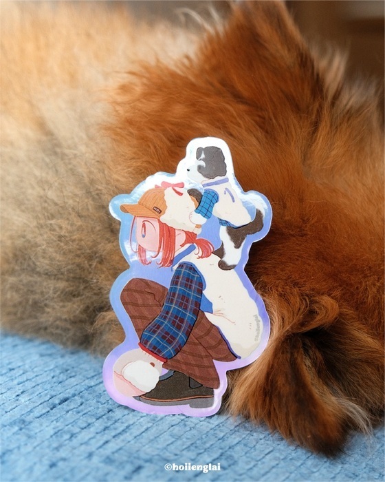 Hoi ホーイ｜雷射防水貼紙｜犬女子