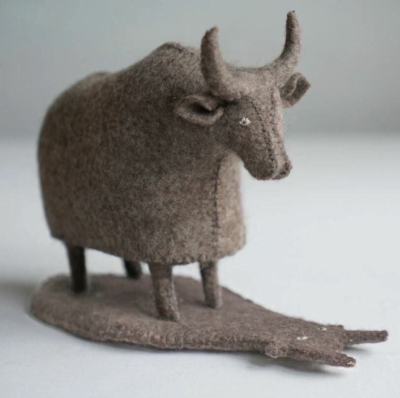 手工毛氈｜犛牛和牠的影子｜中國藏區