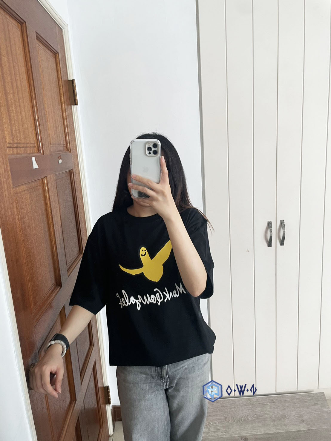 【OWN】Mark Gonzales 經典款 短袖上衣 OG 小飛人 韓國小黃人 滑板教父 不分男女 黑色 白色