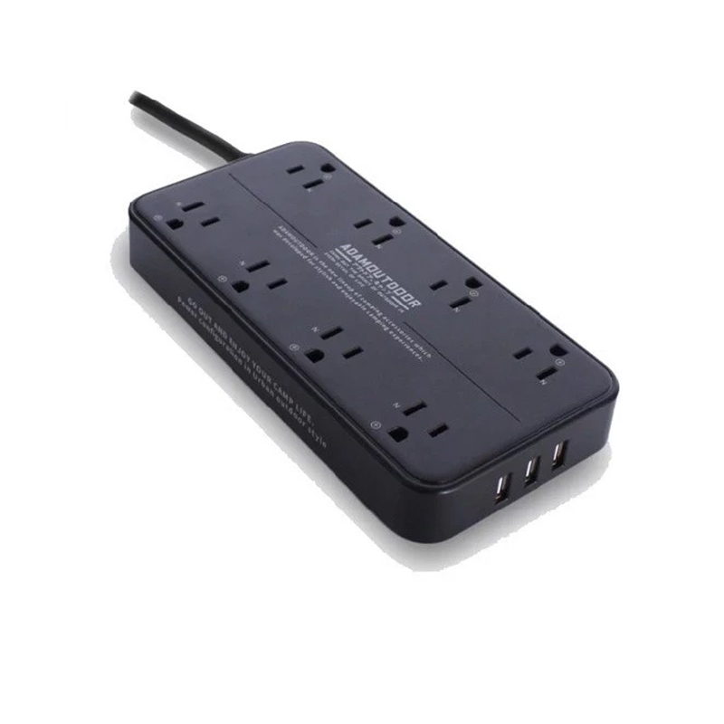 【ADAMOUTDOOR】8座USB1.8M延長線-[綠、黑]  / ADPW-PS3813U