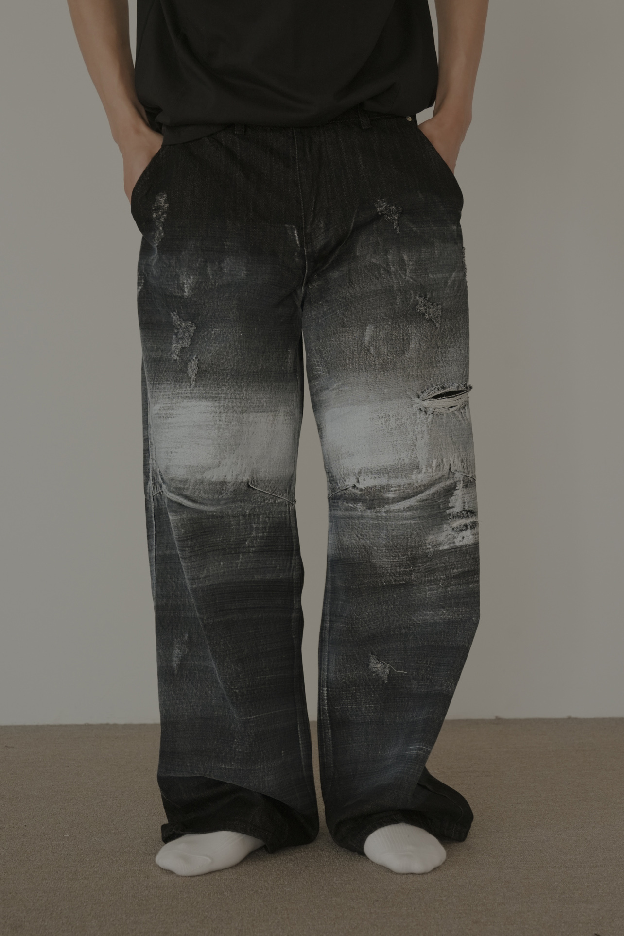 Fiction Paint Denim Pants #牛仔褲 (售完不補)