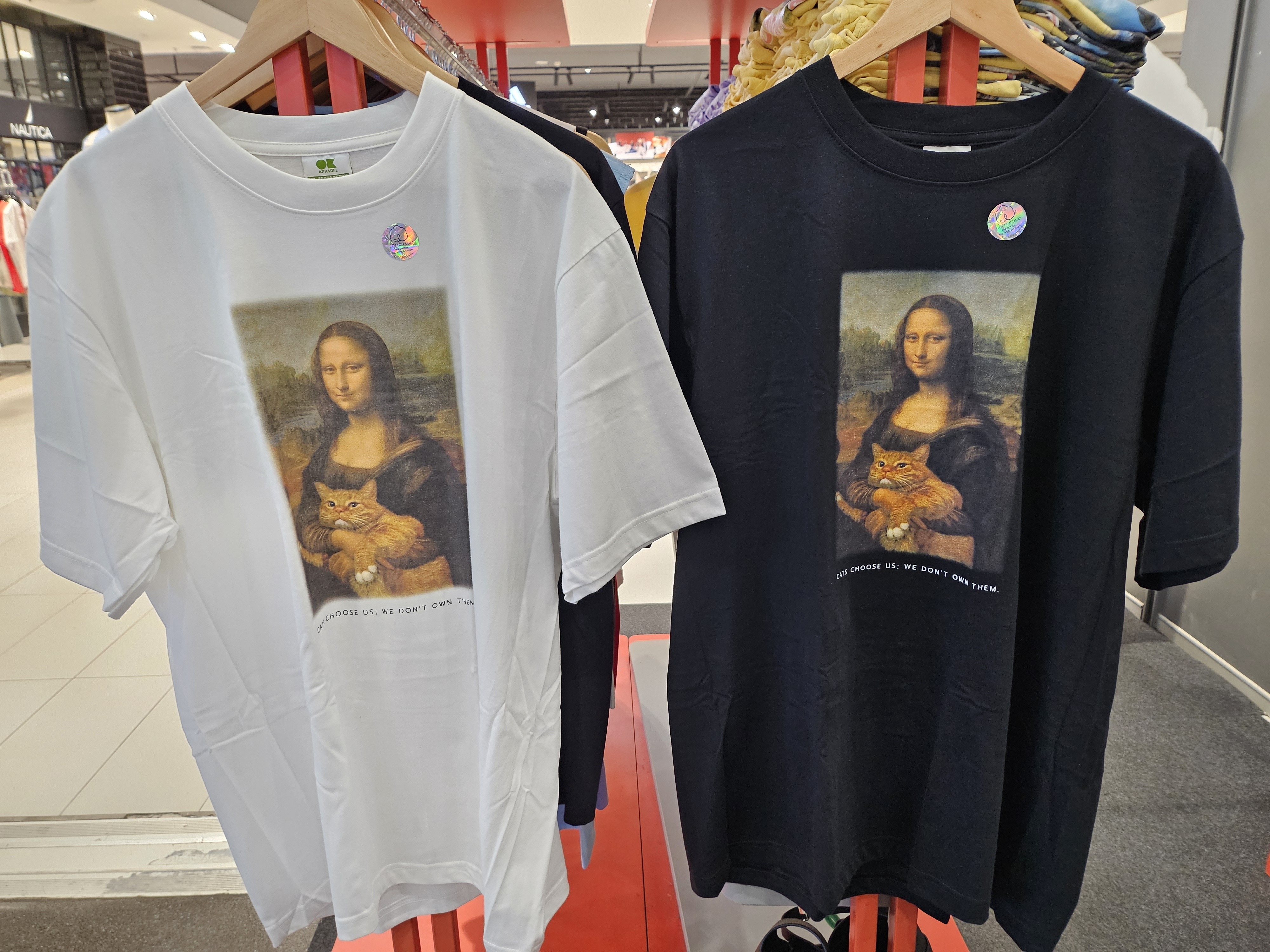 泰國連線 蒙羅麗莎抱貓貓靚料TEE (T5 CF427)