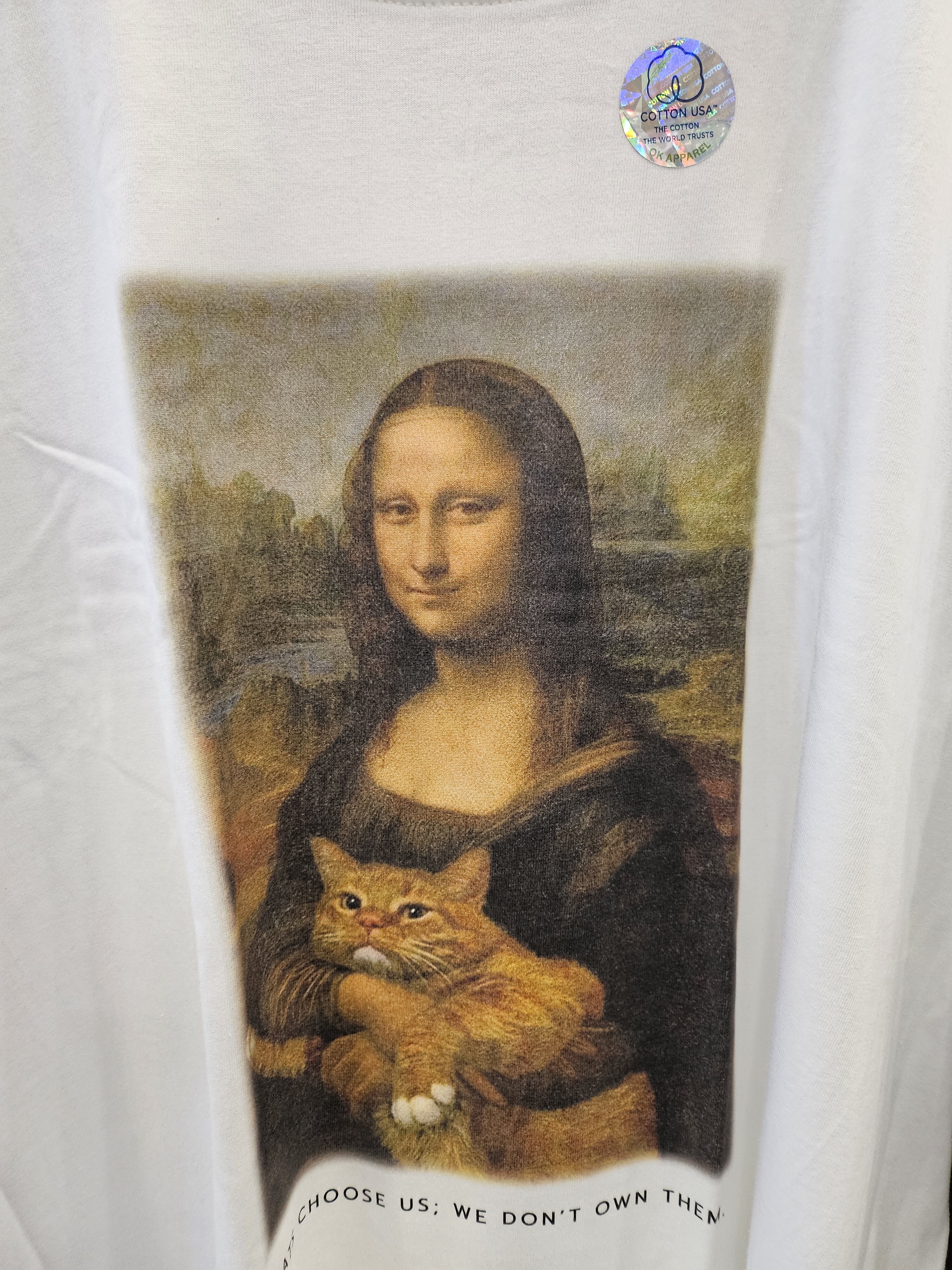 泰國連線 蒙羅麗莎抱貓貓靚料TEE (T5 CF427)