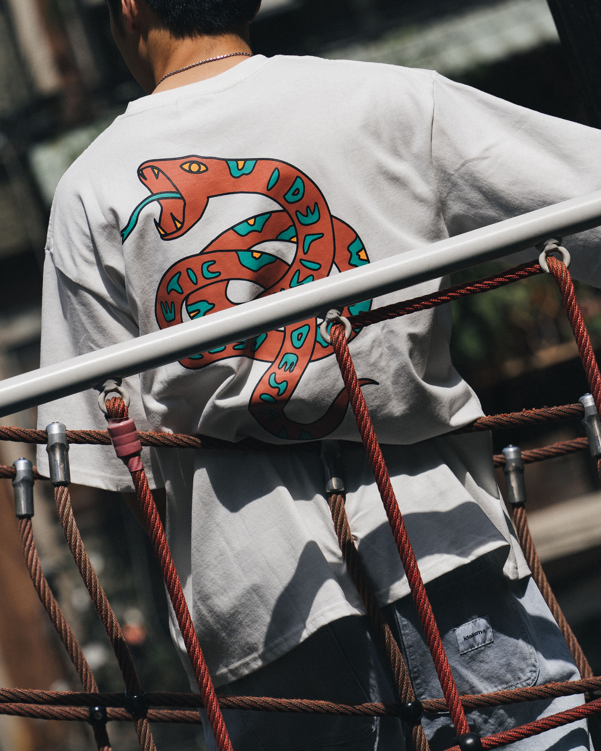 idealism Snake Tee 白色 棕色 黑色 彩蛇短上衣【ID25006】