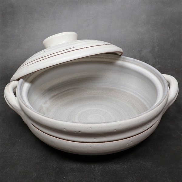 【萬古燒】粉引 9號土鍋