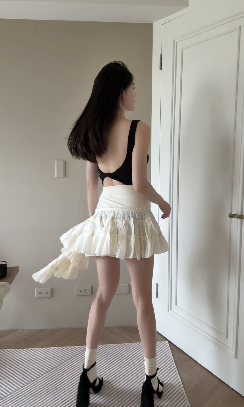 芭蕾不對稱層次裙*絕版現貨