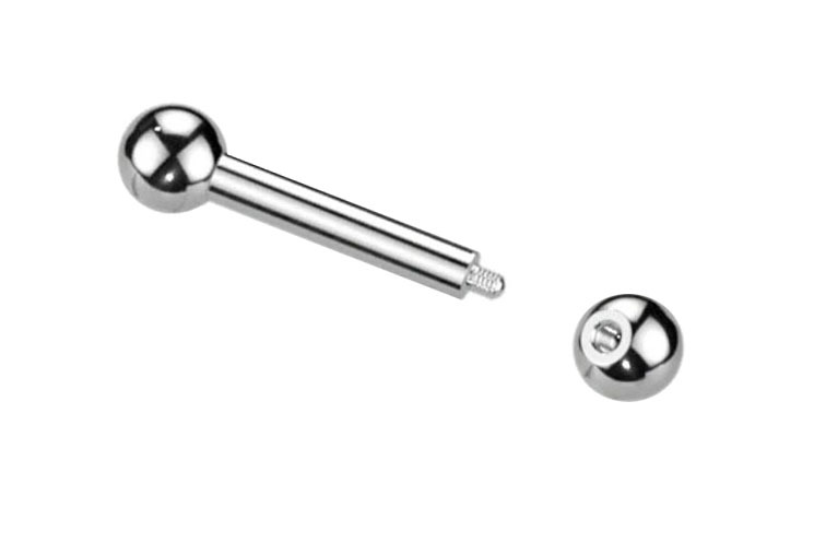 Prince Albert Piercing Barbell (Externally Threaded)