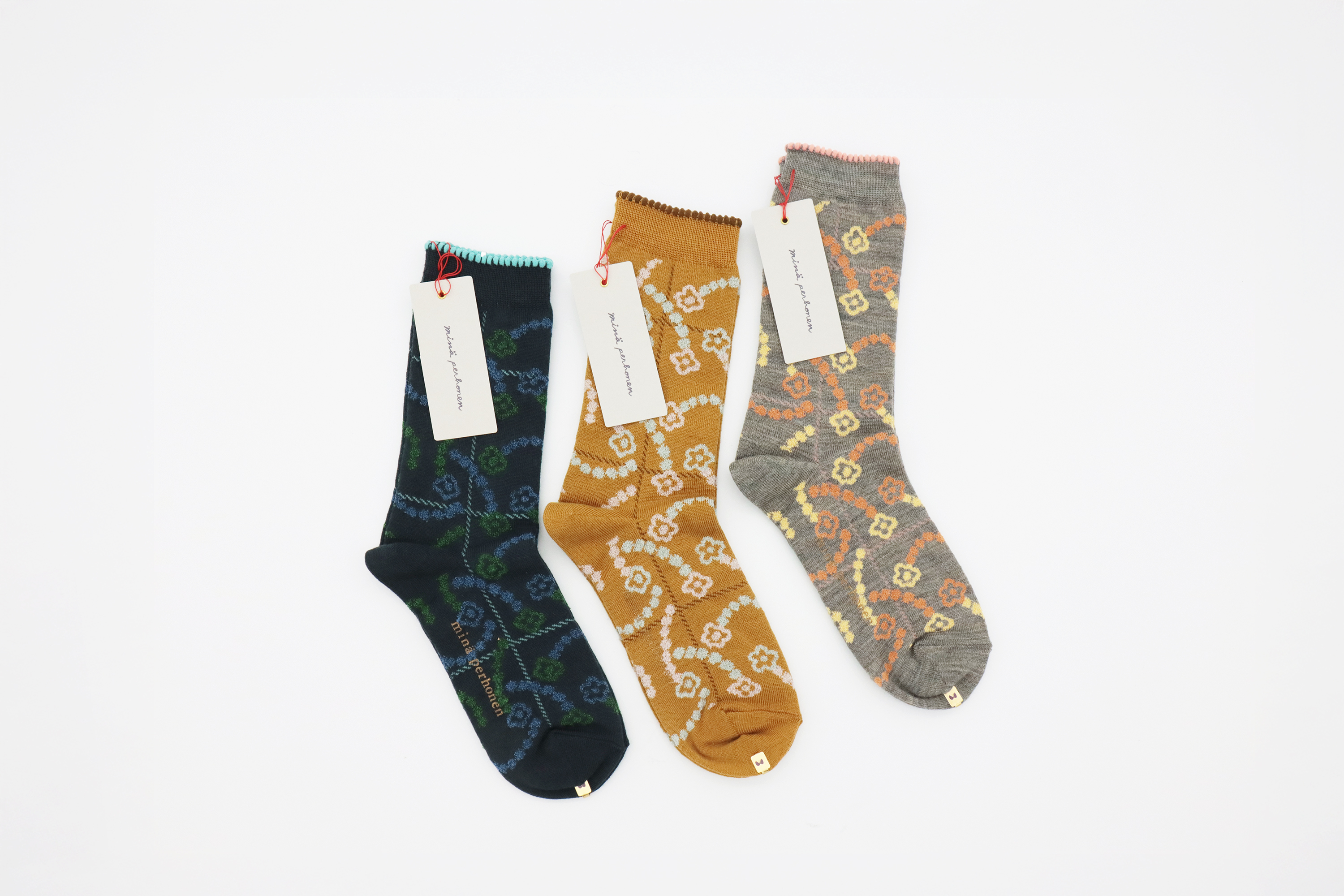 minä perhonen｜flower leap 女襪