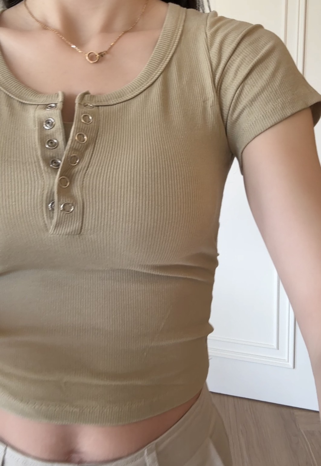 羅紋排扣bra top*少量現貨