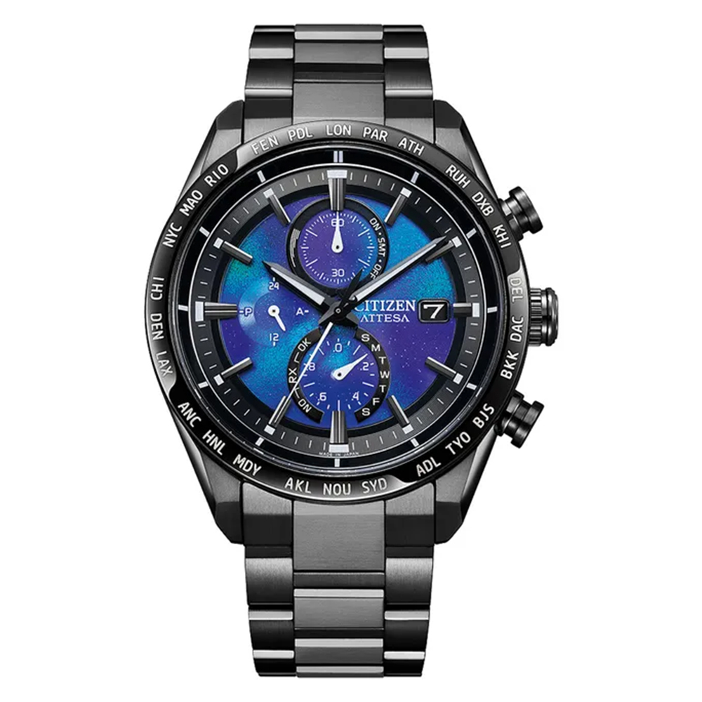 【Citizen 星辰】AT8285-68Z 韋禮安推薦款 宇宙登月限定款 三眼計時 萬年曆 鈦金屬 光動能 手錶