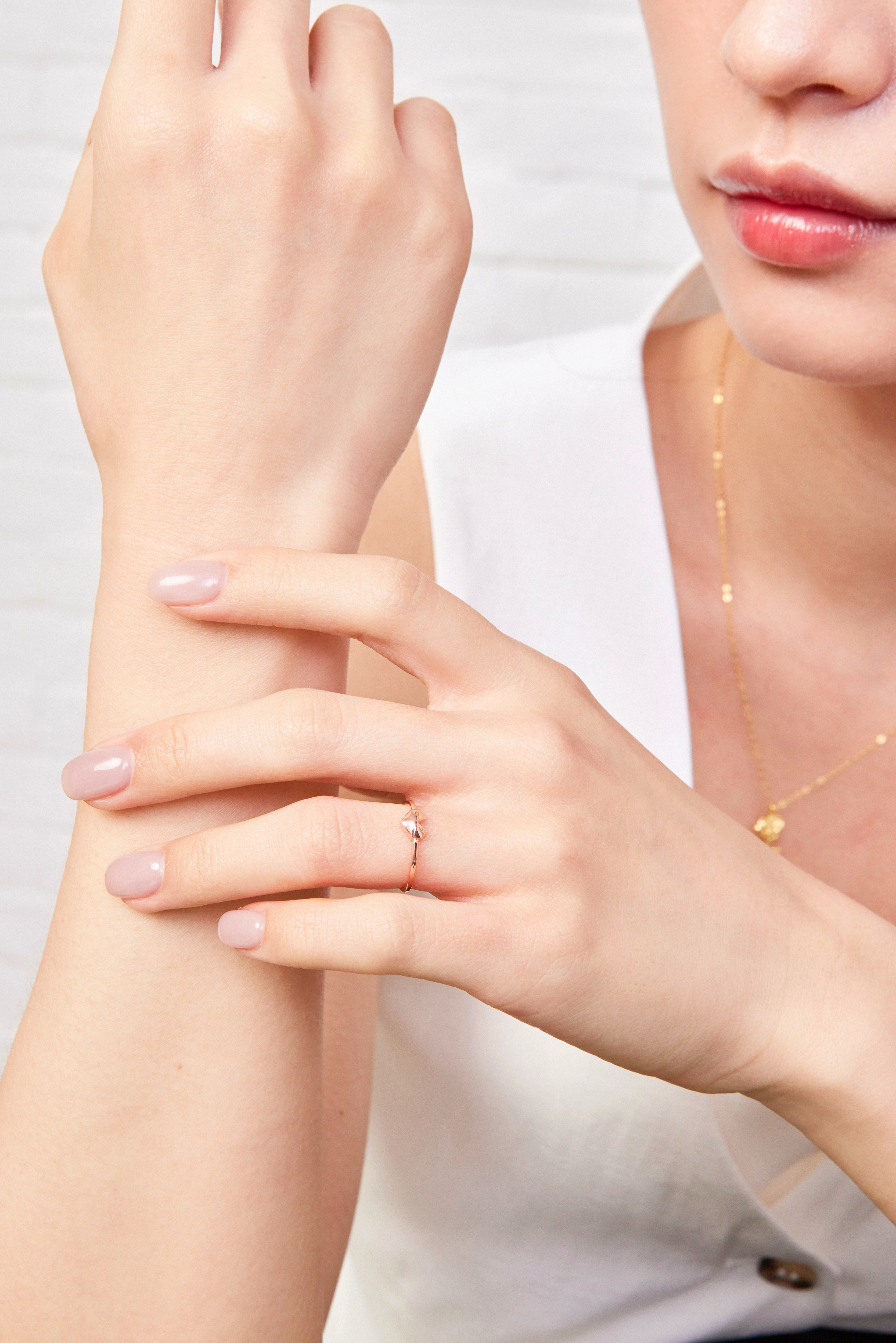 R1065 | 純銀鍍玫瑰金愛心尾戒戒指