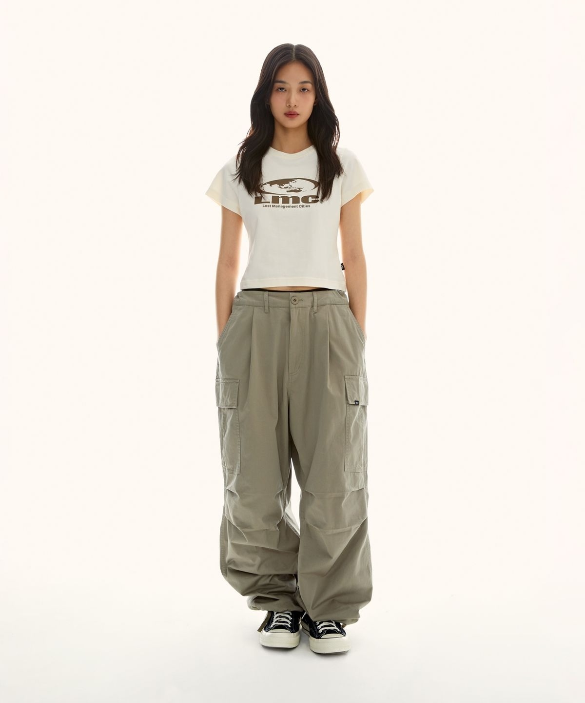 【代購】LMC 女 WM OVAL GLOBE CROPPED TEE 短袖 短T 0LM45STS805