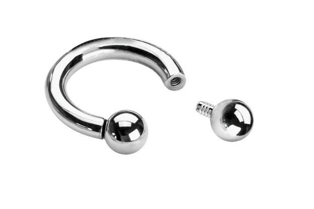 Prince Albert Piercing Circular Barbell (Internally Threaded)