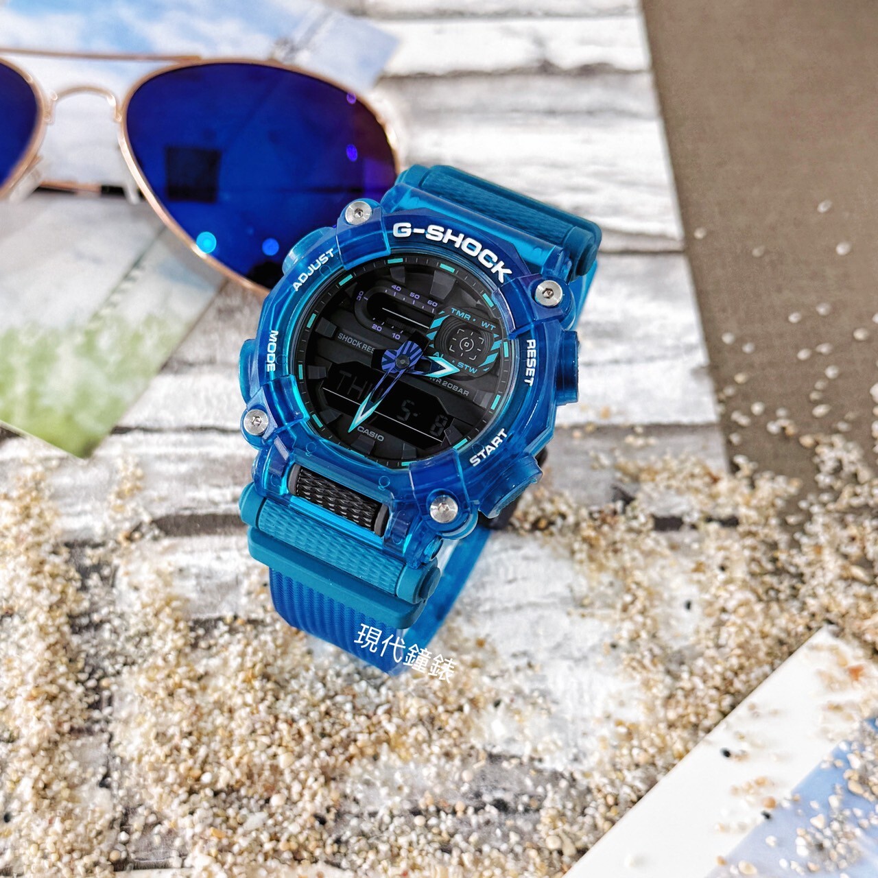 【G-SHOCK】炫彩音浪街頭風雙顯錶GA-900SKL-2A 49.5mm現代鐘錶