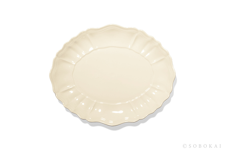 STUDIO M' - Sobokai Communus 饗宴浮雕盤 / 35cm / 奶油白