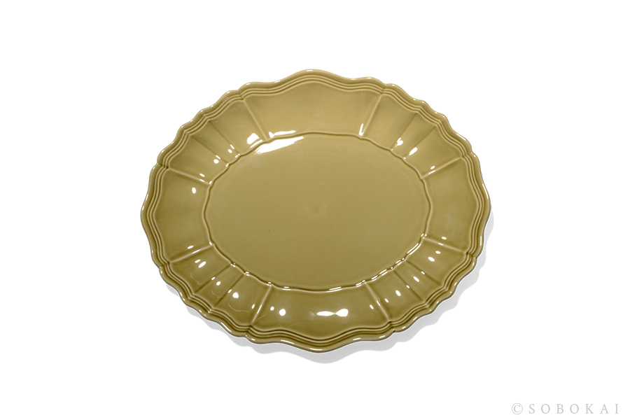 STUDIO M' - Sobokai Communus 饗宴浮雕盤 / 35cm / 橄欖綠