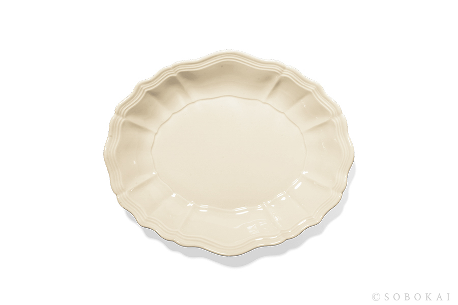 STUDIO M' - Sobokai Communus 饗宴浮雕盤 / 32.5cm / 奶油白
