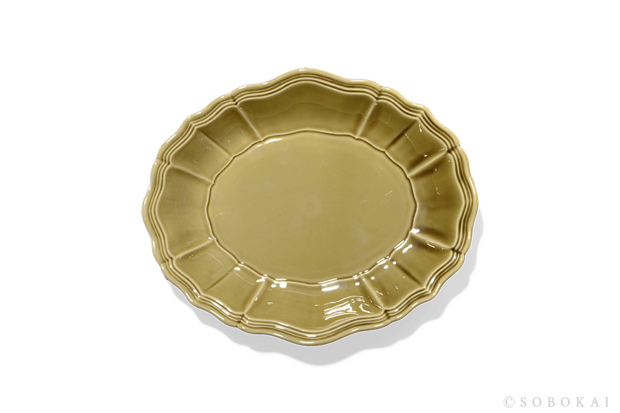 STUDIO M' - Sobokai Communus 饗宴浮雕盤 / 32.5cm / 橄欖綠