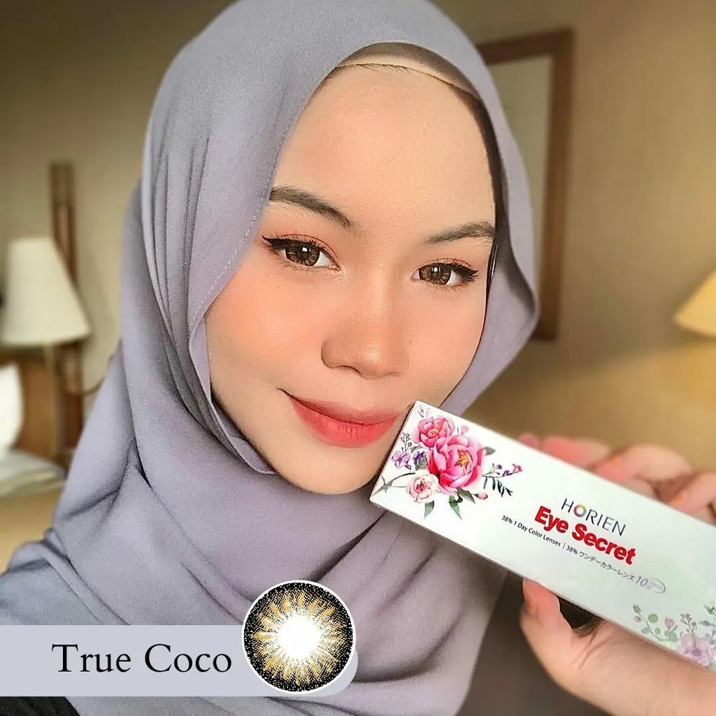 Horien 38% Daily Color Contact Lenses 10pcs/Box ( True brown , true black , true coco)
