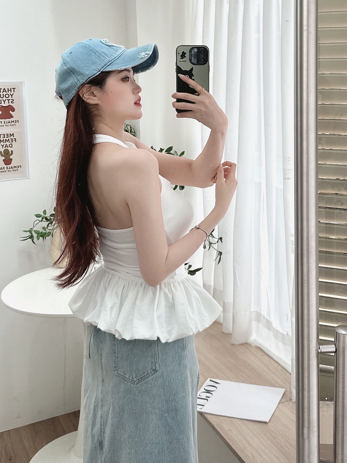 掛脖澎澎傘狀上衣/二色