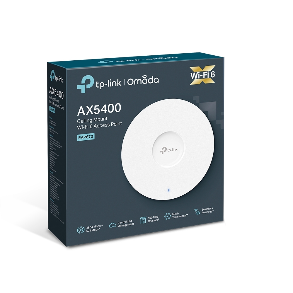 TP-Link AX5400 Access Point 吸頂式 WiFi 6 基地台 / 無線AP - EAP670