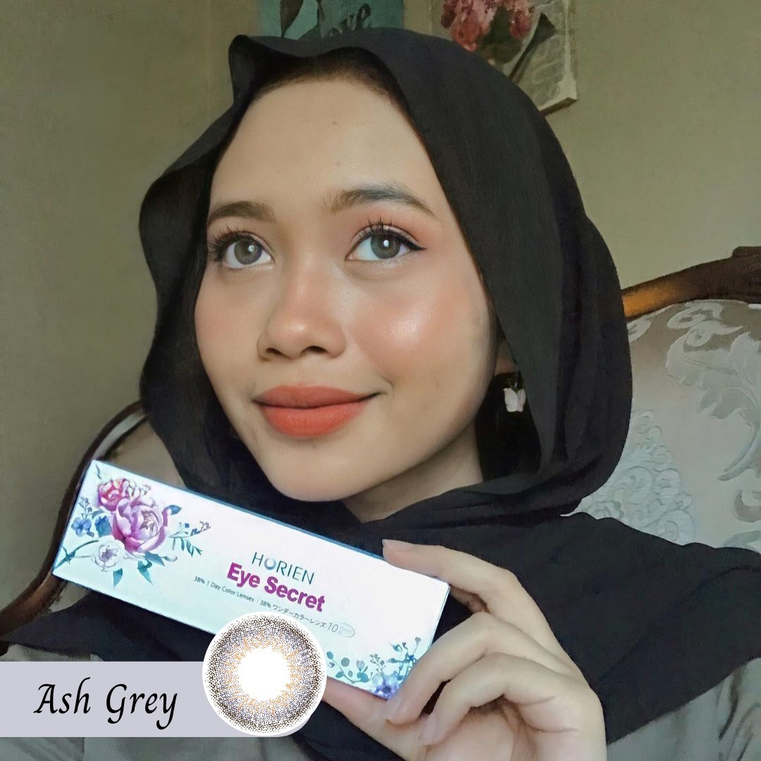 Horien 38% Daily Color Contact Lens 10pcs/Box 0.00 to -8.00DS (True Green , Ash Grey , Ash Rose)